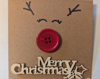 Christmas cards - Reindeer, Tree, Snowman. Small square