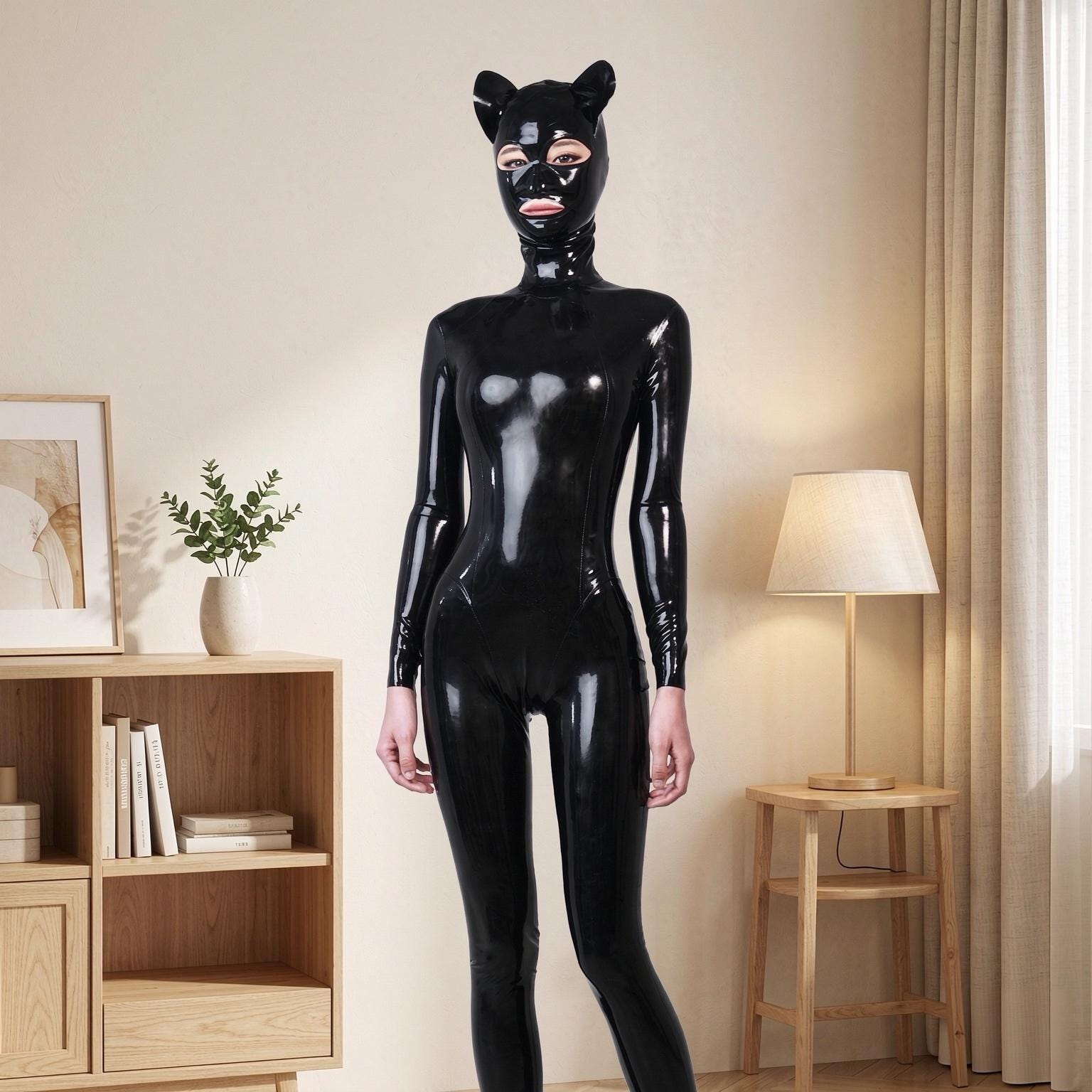 Latex catsuit neck entry - Etsy 日本