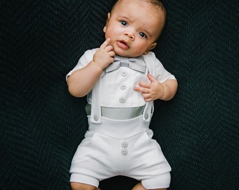 baby blessing outfit boy, christening outfits for boy, baptism outfit boy, special occasion baby boy, baby boy tuxedo, shorts, grey accents