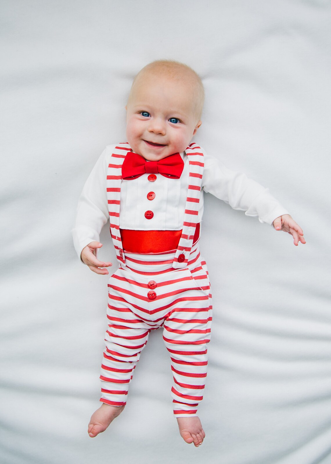 Baby Boy Valentines Outfit Baby boy Bodysuit Red and White Etsy