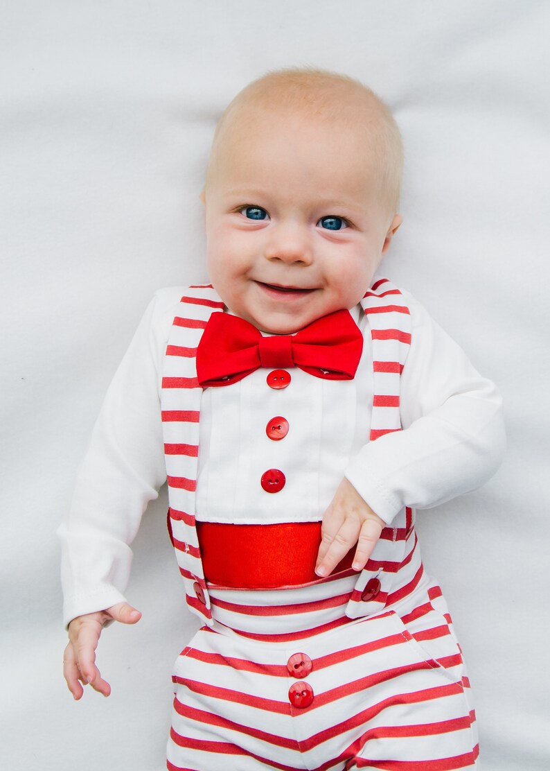 Baby Boy Valentines Outfit Baby Boy Bodysuit Red and White Etsy