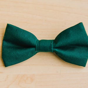 Dark Green Cotton Boy&#39;s Bow Tie