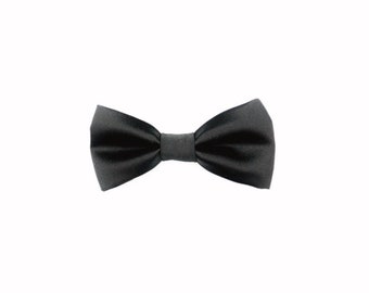 Black Satin Boy's Bow Tie