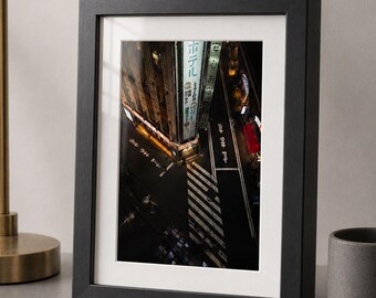 Japanse stad, Tokio 's nachts, bovenaanzicht, neon- en straatfotografie, stadsfotografie, muurkunst en meer.