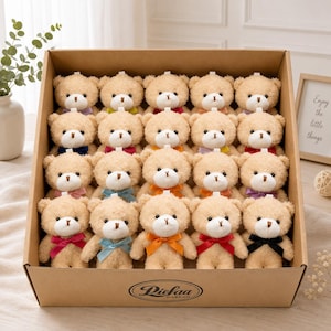 10 Mini-Teddybären, kleine Plüschtiere, ideal als Gastgeschenke, Geburtstagsdekoration...