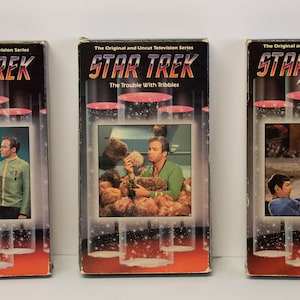 Three Vintage VHS Tapes Star Trek Television Series Trekkie Shatner