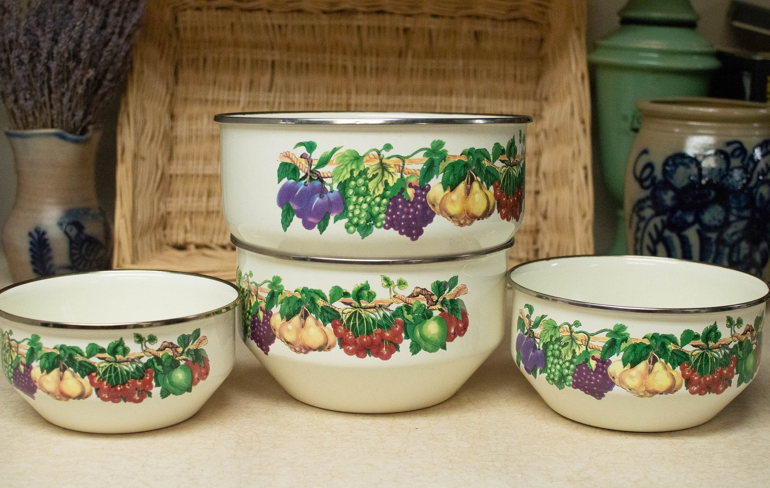 Graduated Set of 4 Tabletops Unlimited Ceramic Bowls Etsy