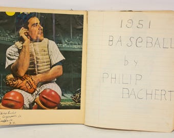 An Historic Mid-Century Childs's Sports Journal Major League Baseball Archive Journal 1951