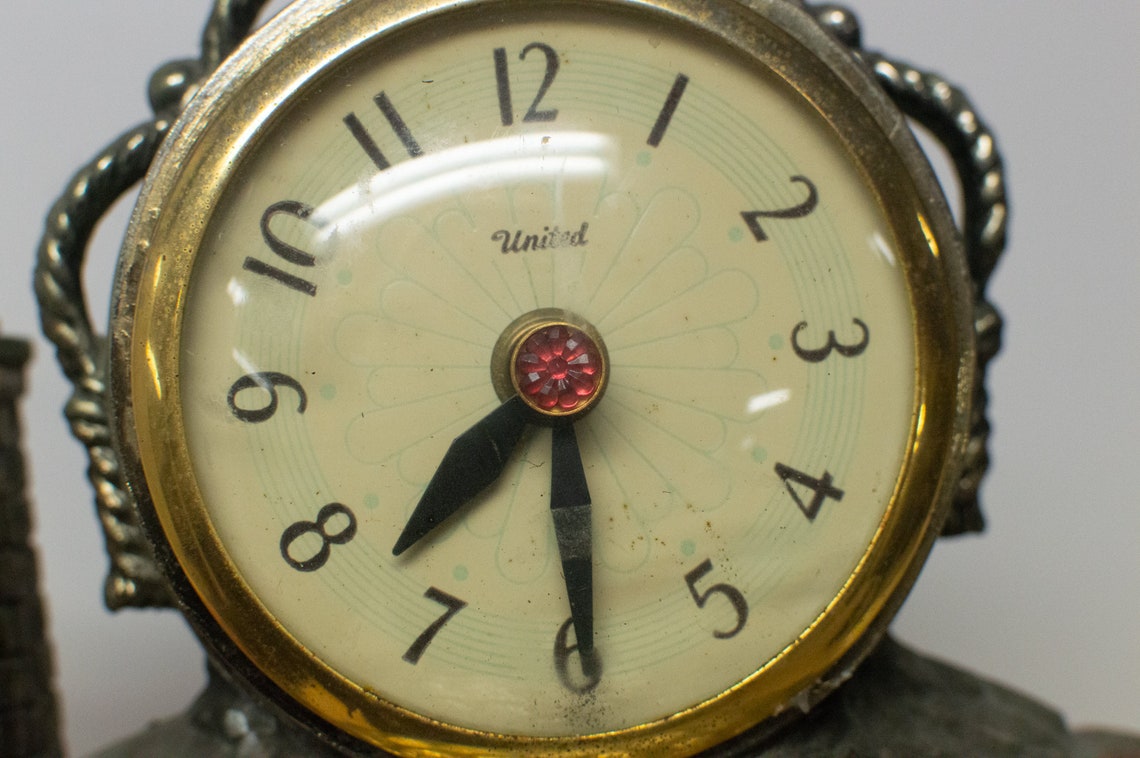 Vintage United Clock Model 290 Lighthouse Sailboat Motion Etsy