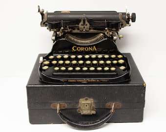 Antique Corona Series 3 1921 WORKING Portable Folding Typewriter with Original Case
