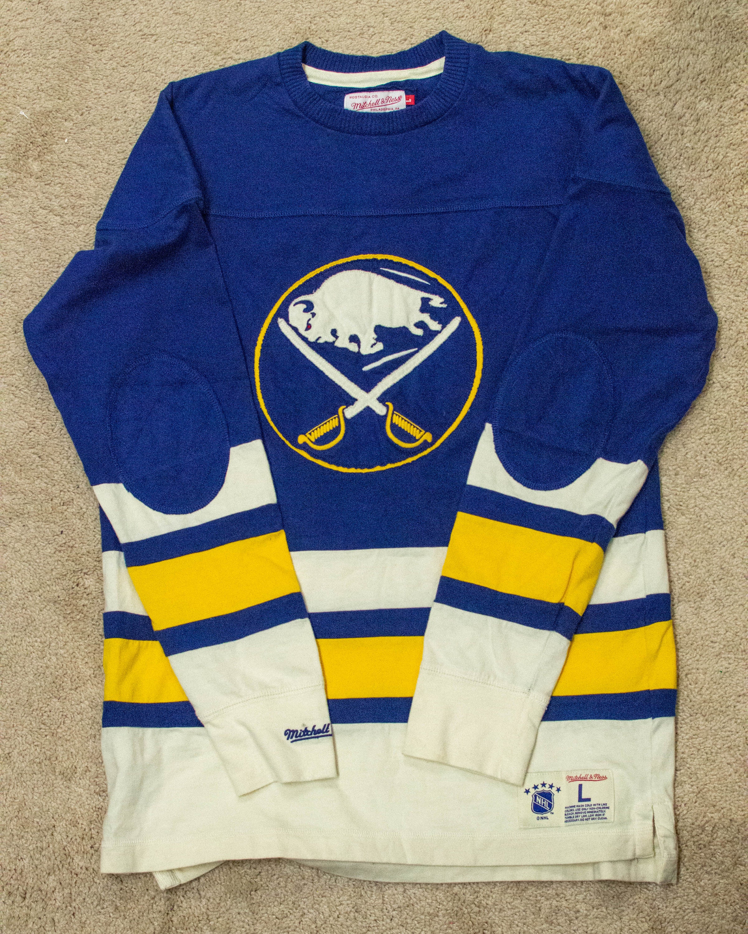 Mitchell & Ness, Tops, Mitchell Ness Buffalo Sabres Long Sleeved Shirt