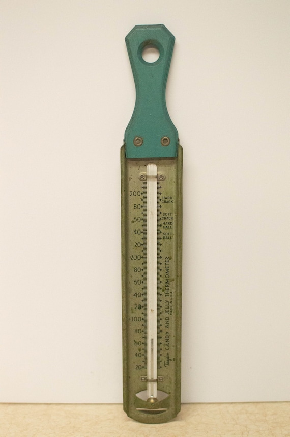 Vintage Taylor Candy Thermometer Turquoise Handle Candy Making