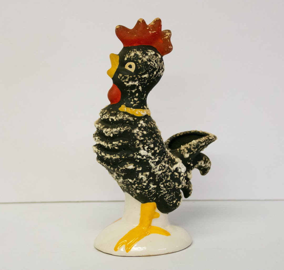 Vintage Chalkware Rooster or Chicken Chalkware With Red Comb Etsy