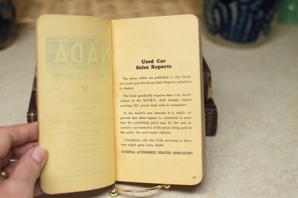 Vintage nada official used car guide automobilia car buying etsy