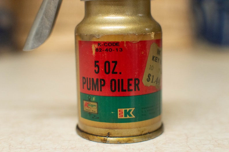 Vintage Pump Oiler Oil Can Kmart Brand Etsy