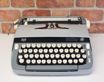 Vintage SCM Smith Corona Sterling Portable Manual Working Typewriter Ready to Type Right out of the Box
