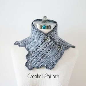 Modern Edge Collar Scarf Crochet pattern, crochet scarf pattern, Neckwarmer pattern, scarf pattern, crochet scarf pattern, scarf