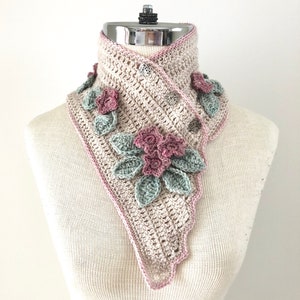 Crochet Pattern Collection 1 Floral Botanical Scarves , includes 4 beautiful crochet scarf patterns, floral scarf, crochet scarf pattern, image 9