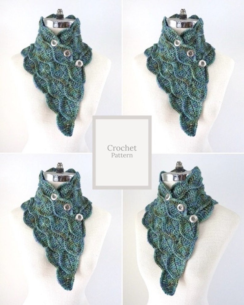 Calming Waves Scarf Crochet Pattern, crochet scarf patterns, modern scarf, crochet patterns, scarf, woman's scarf pattern, scarf pattern image 1