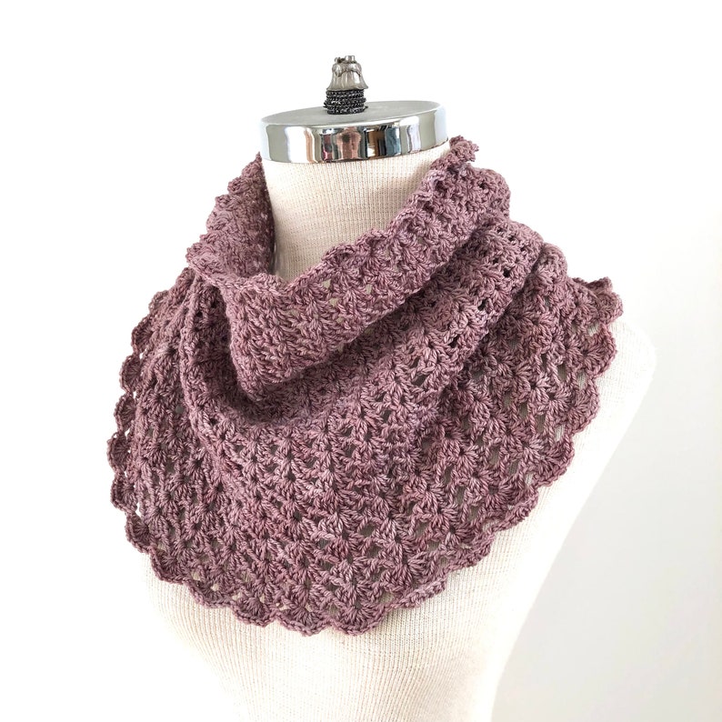 Elegant Lace Cowl Scarf Crochet pattern, lace cowl scarf, scarf crochet pattern, scarf pattern, cowl, lace scarf pattern, lace scarf, scarf image 5