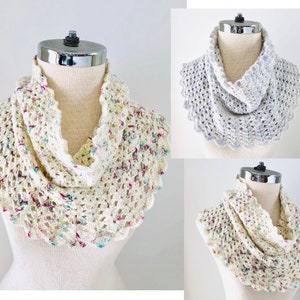 Elegant Lace Cowl Scarf Crochet pattern, lace cowl scarf, scarf crochet pattern, scarf pattern, cowl, lace scarf pattern, lace scarf, scarf image 6