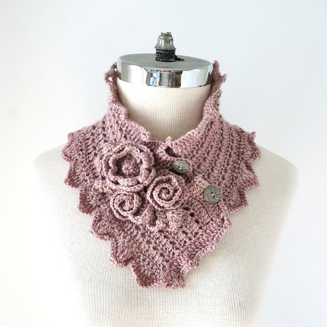 Rose Thick Faux Cashmere Knit Scarf main image 1
