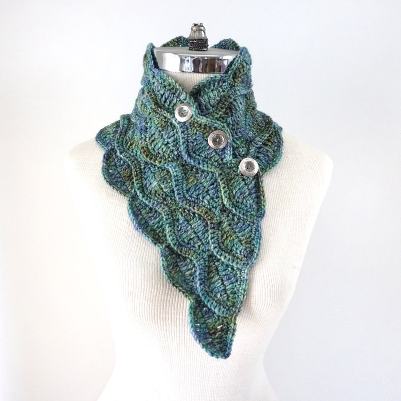 Calming Waves Scarf Crochet Pattern, crochet scarf patterns, modern scarf, crochet patterns, scarf, woman's scarf pattern, scarf pattern image 4