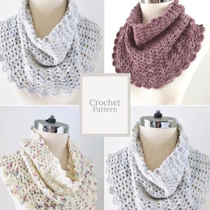 Elegant Lace Cowl Scarf Crochet pattern, lace cowl scarf, scarf crochet pattern, scarf pattern, cowl, lace scarf pattern, lace scarf, scarf image 1