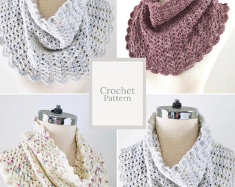 Elegant Lace Cowl Scarf Crochet pattern, lace cowl scarf, scarf crochet pattern, scarf pattern, cowl,  lace scarf pattern, lace scarf, scarf