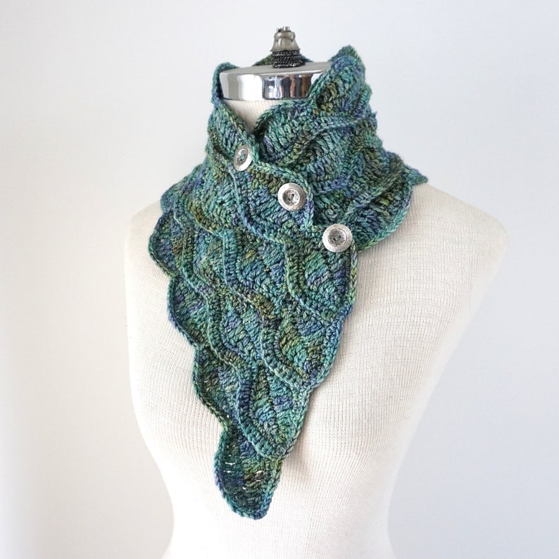 Calming Waves Scarf Crochet Pattern, crochet scarf patterns, modern scarf, crochet patterns, scarf, woman's scarf pattern, scarf pattern image 6