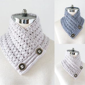 Classic Lace Neck Warmer Scarf crochet pattern in DK weight yarn, lace scarf, crochet lace, crochet scarf pattern, scarf pattern, crochet image 5