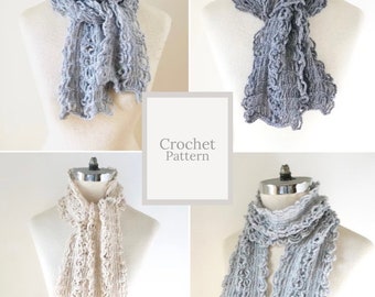 Contemporary Essence Lace Scarf crochet pattern, scarf pattern, crochet scarf pattern, long scarf pattern, lace scarf pattern, scarf,