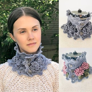 Crochet Pattern Collection 1 Floral Botanical Scarves , includes 4 beautiful crochet scarf patterns, floral scarf, crochet scarf pattern, image 6