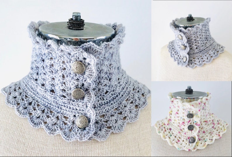 Elegant Lace Scarf Crochet pattern lace neck warmer scarf image 1