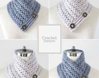 Classic Lace Neck Warmer Scarf crochet pattern in DK weight yarn, lace scarf, crochet lace, crochet scarf pattern, scarf pattern, crochet