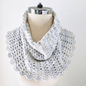 Elegant Lace Cowl Scarf Crochet pattern, lace cowl scarf, scarf crochet pattern, scarf pattern, cowl, lace scarf pattern, lace scarf, scarf image 7