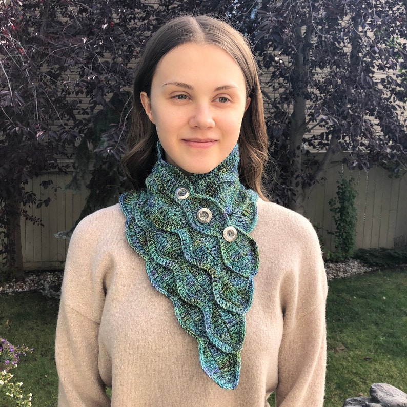 Calming Waves Scarf Crochet Pattern, crochet scarf patterns, modern scarf, crochet patterns, scarf, woman's scarf pattern, scarf pattern image 8