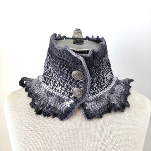 SALE Scarf with a gradient effect in light gray to black gradient colours, merino wool, scarf, womens scarf, READY to SHIP, scarves