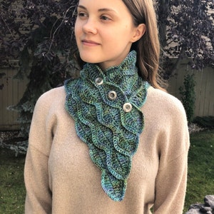 Calming Waves Scarf Crochet Pattern, crochet scarf patterns, modern scarf, crochet patterns, scarf, woman's scarf pattern, scarf pattern image 9