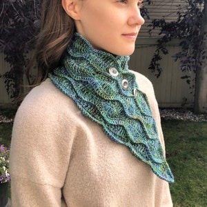 Calming Waves Scarf Crochet Pattern, crochet scarf patterns, modern scarf, crochet patterns, scarf, woman's scarf pattern, scarf pattern image 7