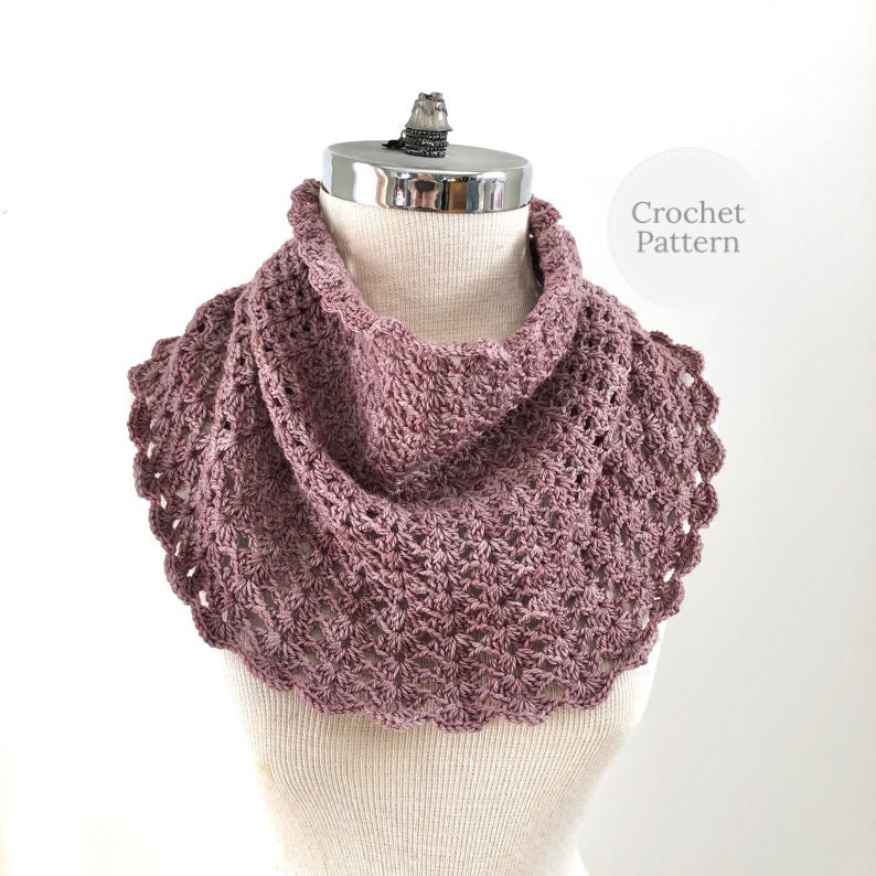 Elegant Lace Cowl Scarf Crochet pattern, lace cowl scarf, scarf crochet pattern, scarf pattern, cowl, lace scarf pattern, lace scarf, scarf image 2