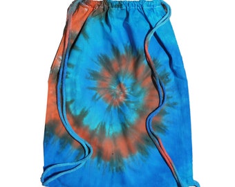 Rainbow tie dye drawstring backpack