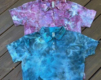 Women's tie dyed golf shirt Medium