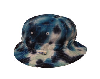 Summer bucket hat- dyed black blue and green