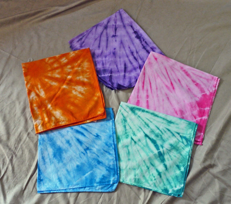 Bandana-22x22 tie dyed cotton bandanas image 1