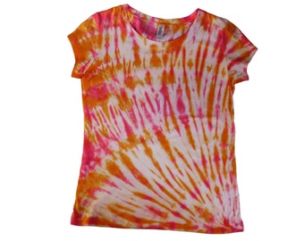 WOMANS tee pink and orange Bella MEDIUM