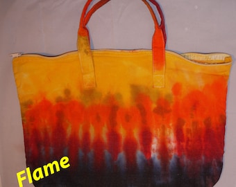 Multi color canvas duffle bag