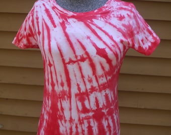 Womans red tie dyed LAT brand tee size small