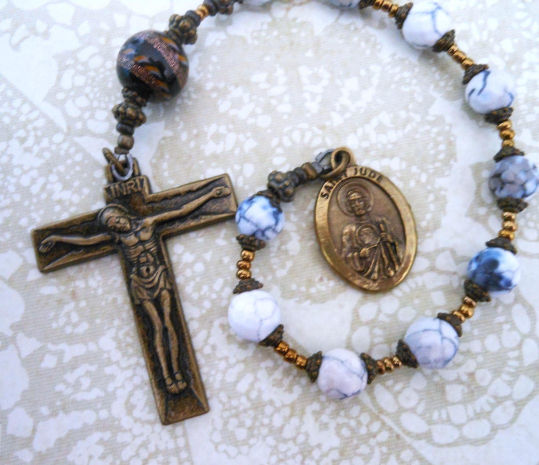 St. Jude One Decade Rosary: Patron Saint of Lost Causes - Etsy