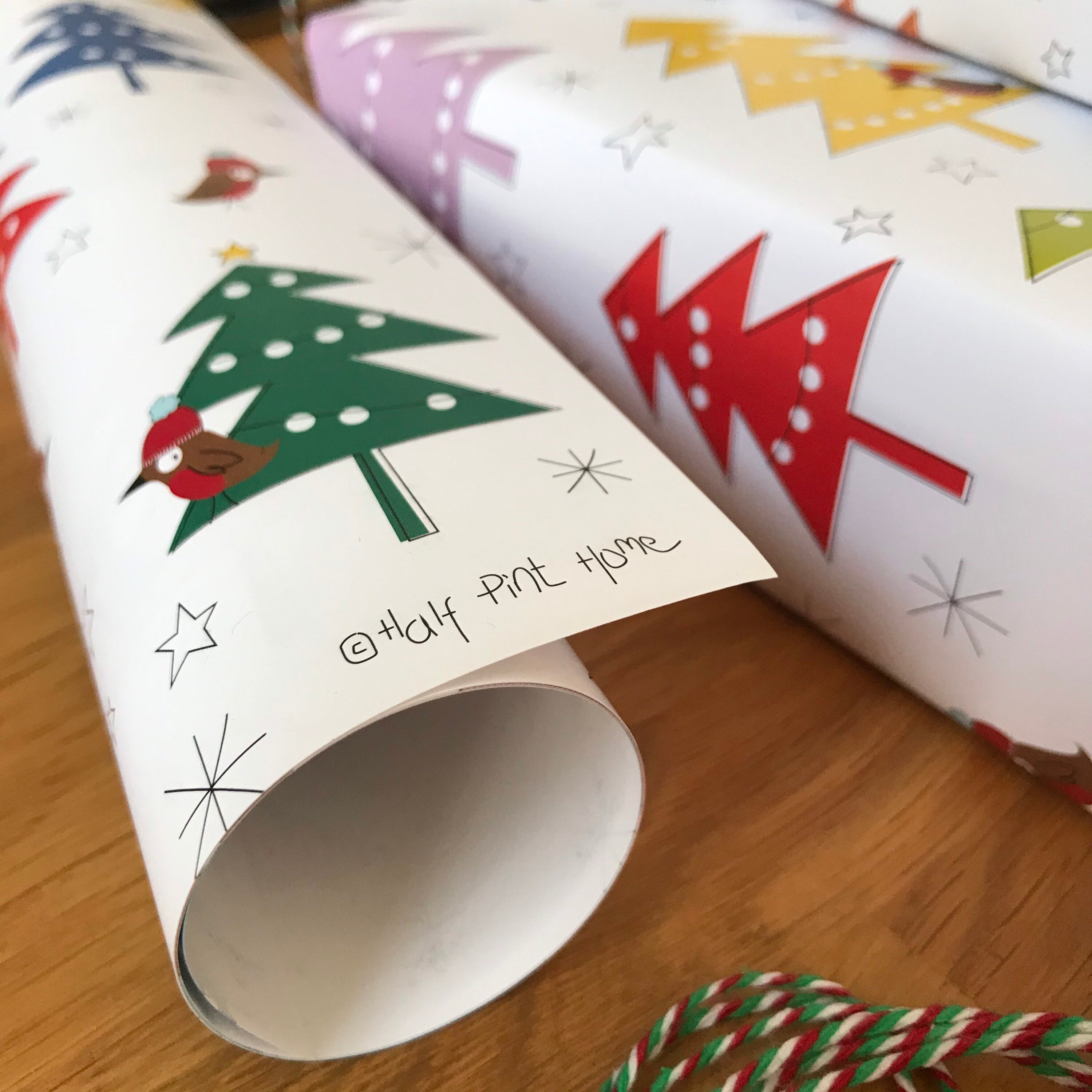 Discover Robins And Christmas Trees Christmas Wrapping Paper